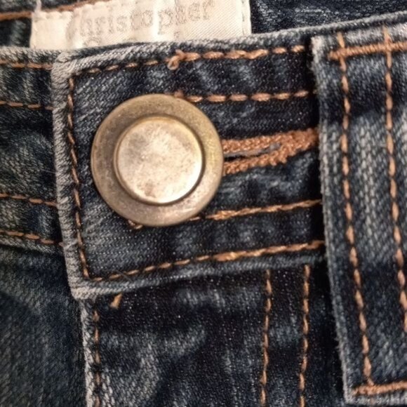 Christopher & Banks Size 8 Womens Jeans Stretch Blue Denim Bootcut Dark Wash - Picture 6 of 12